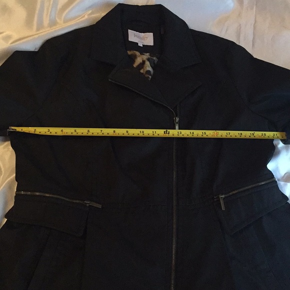 Laundry by Shelli Segal black coat/Jacket pleated - Picture 7 of 8